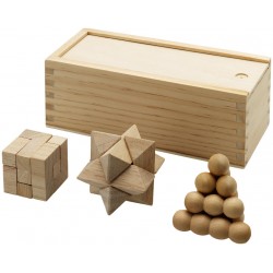 Casse-tête chinois en bois 3 pièces