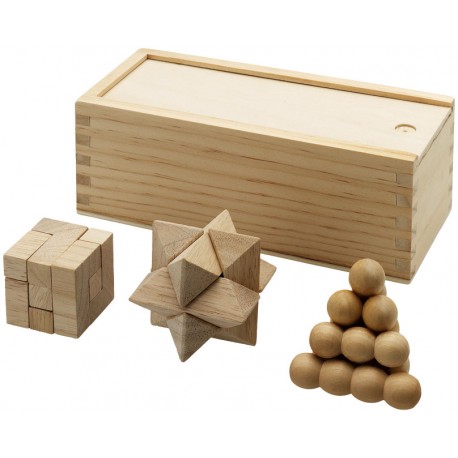 Casse-tête chinois en bois 3 pièces