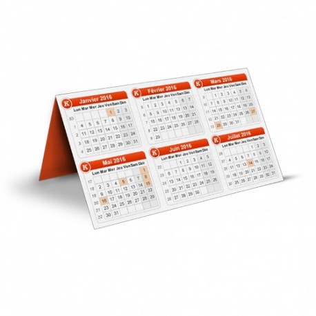 Calendrier de poche double